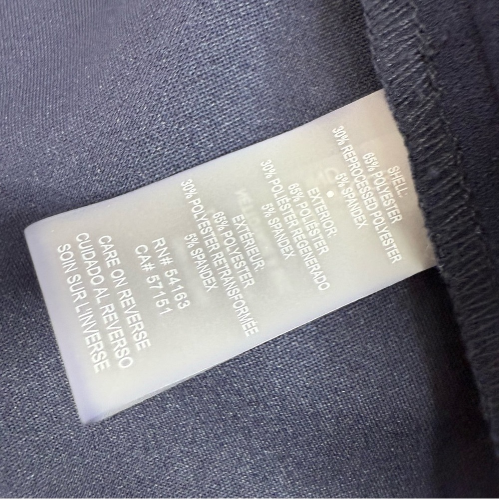 Calvin Klein dress ribbon bow tie up neck detail gold zipper Navy Midi Dress - Picture 11 of 13